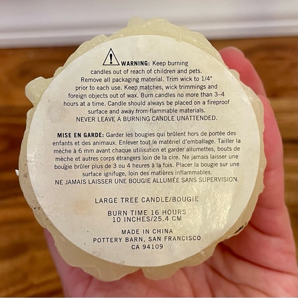 Pottery Barn White Large Christmas Tree Candle 10” Centerpiece Table Vintage. - Picture 5 of 7